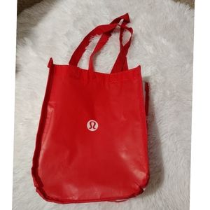 Lululemon Small Red Reusable Shopping tote